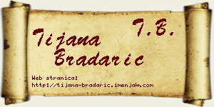 Tijana Bradarić vizit kartica